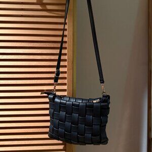 Anthropologie Lindy Woven Purse with Gold Hardware